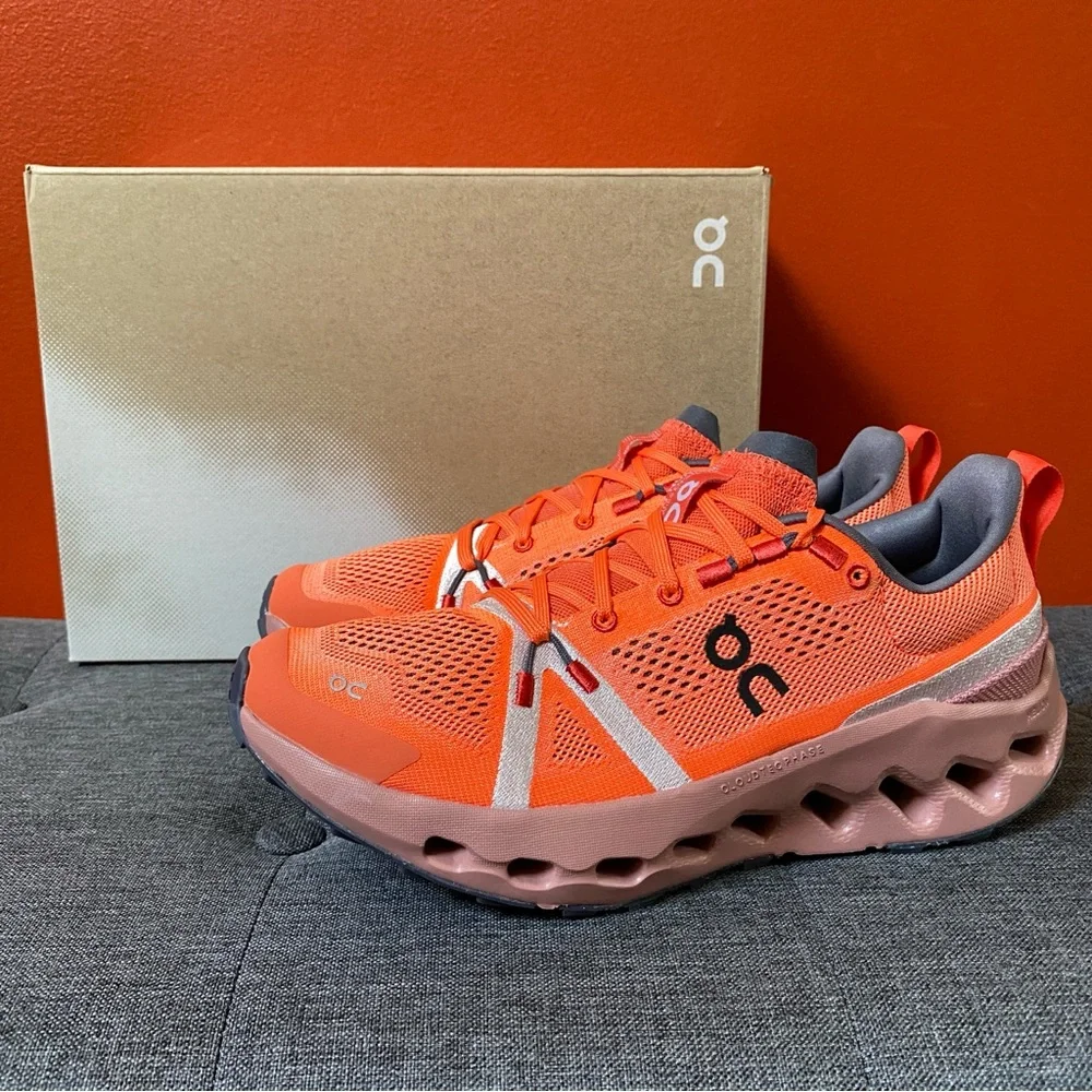 On Cloud Women's Cloudsurfer Trail Flame/Dustrose Sneakers Size 9.0 NEW - Picture 5 of 16
